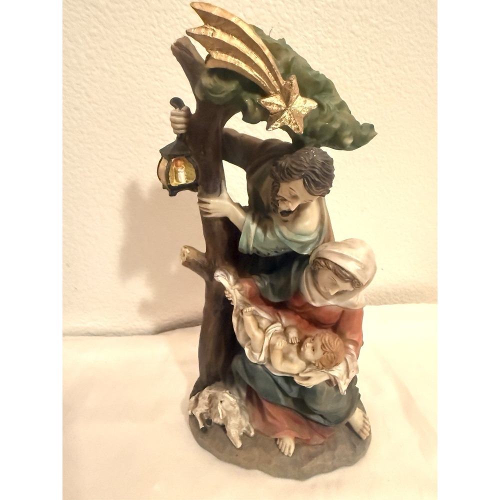 Nativity Set Holy Family Baby Jesus Figuring Christmas Holiday Decor 9 3/4 Inch